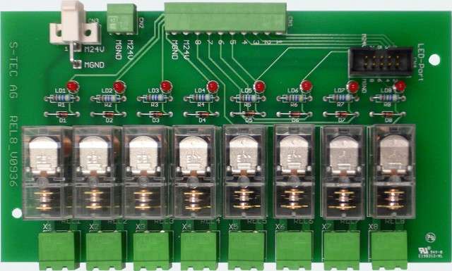 REL8 - Relaiskarte mit 8 Relais (Schliesser)